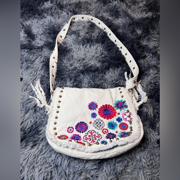 Blume Embroidered Messenger Bag - Picture 1 of 5